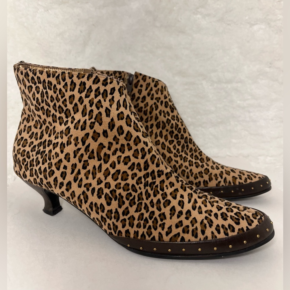California Magdesians-80s/90s Vintage, USA, Leopard, Kitten Heel, Boot. Size-9N - Picture 6 of 11